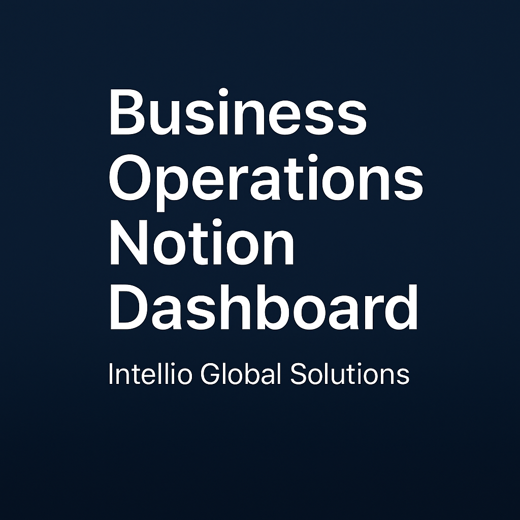 Business Operations Notion Dashboard